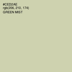 #CED2AE - Green Mist Color Image